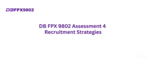 DB FPX 9802 Assessment 4 Recruitment Strategies